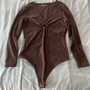 Abercrombie V Neck Long Sleeve Body Suit